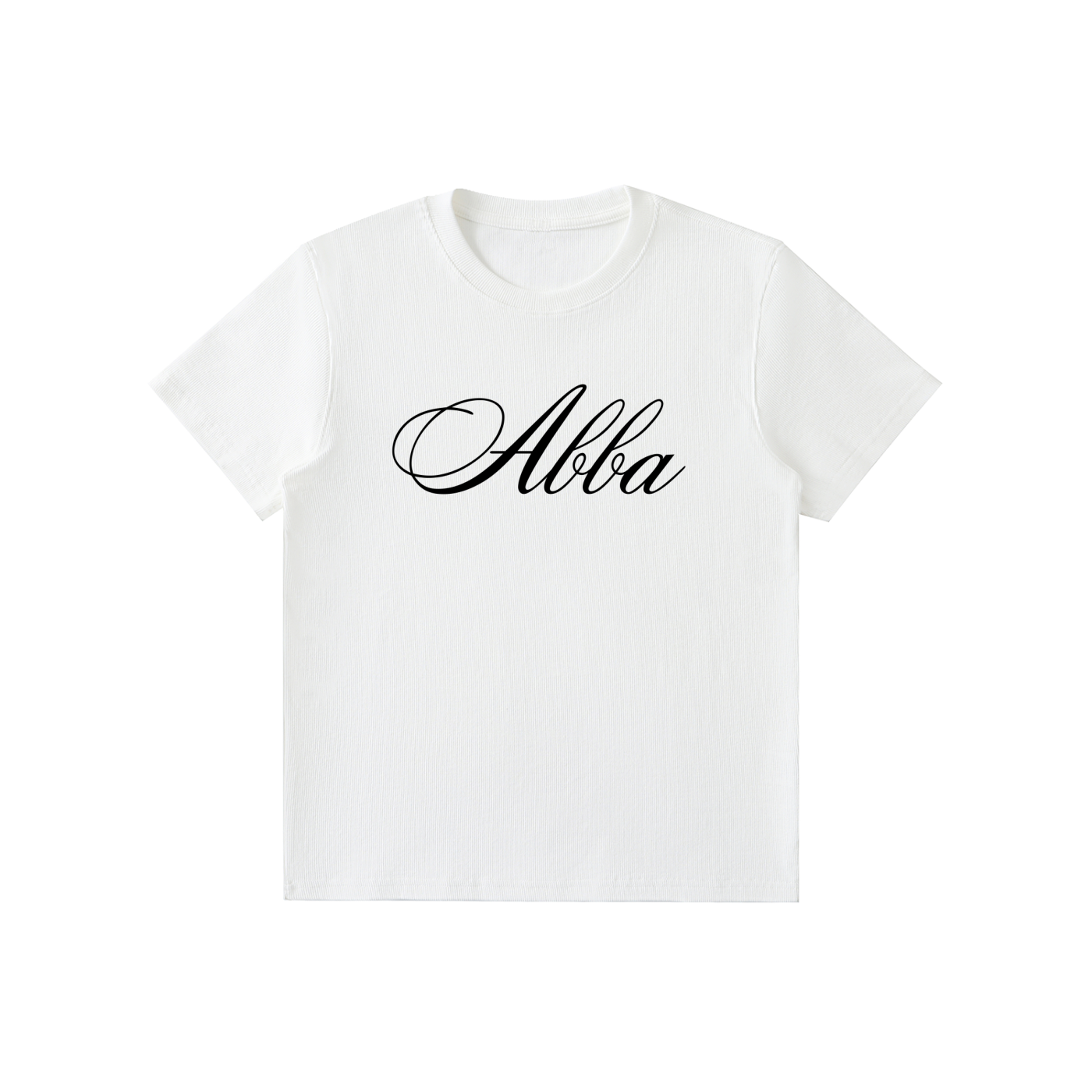 Abba Bodycon Ribbed Baby Tee